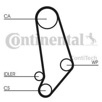 Комплект (ремень+ролик+насос) Contitech CT 539 WP1