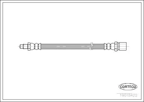 Шланг тормозной ВАЗ 2101 задний (L=254) (выр-во) CORTECO 19018422