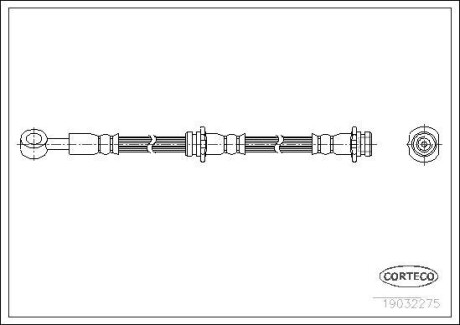 Шланг гальмівний CORTECO 19032275