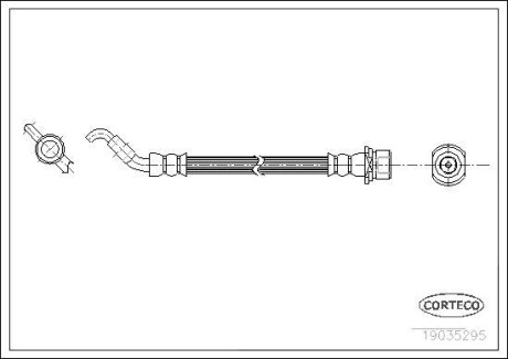 Шланг гальмівний CORTECO 19035295