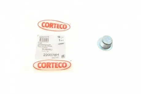 Пробка піддону картера зливна Subaru Forester 97- CORTECO 220078H (фото 1)