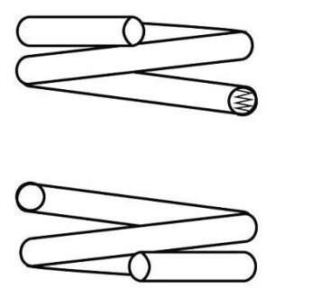 Пружина підвіски задня (кратно 2) Audi 80, 90 1.6-2.3 (14.950.272) CS Germany 14950272