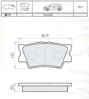 Тормозные колодки дисковые DAFMI / INTELLI D136E