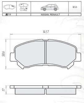 Гальмівні колодки дискові DAFMI / INTELLI D514E