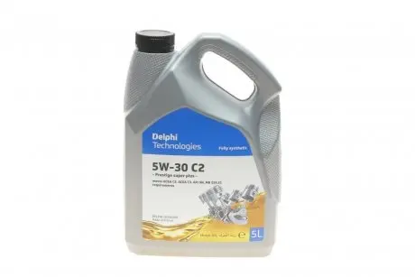 Масло 5W30 Prestige Super Plus C2 (5L) (MB 229.31/PSA B71 2290-2017) Delphi 28236308