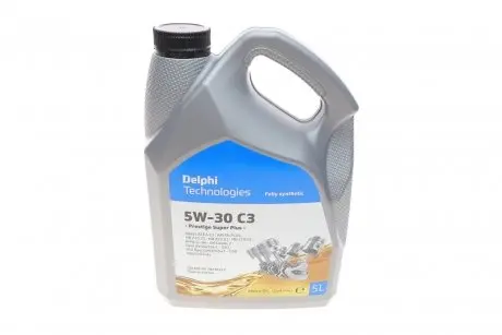 Масло 5W30 Prestige Super Plus C3 (5L) (MB 229.51/229.52/Opel Dexos 2) Delphi 28236312
