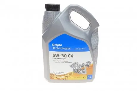 Масло 5W30 Prestige Super Plus C4 (5L) (Renault RN0720/MB 229.51/MB226.51) Delphi 28236325