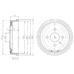 OPEL барабан гальмівний задній 200x35 KADETT D+E 1,2-1,3 Delphi BF151