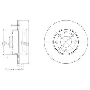 OPEL диск гальмівний передній KADETT E 1.0-1.3 Delphi BG2149