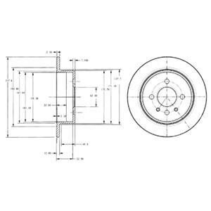 BMW Гальмівний диск задн. 3 (E21), 3 (E30) Delphi BG2202