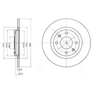 Тормозной диск Delphi BG2308