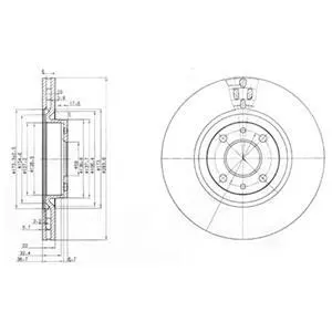 Гальмівний диск Delphi BG2407