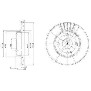 Гальмівний диск Delphi BG2802