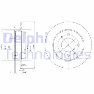 MITSUBISHI диск гальмівний передн. L300/400,Space Gear Delphi BG3070