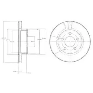 FORD USA Гальмівний диск передн. EXPLORER 96- Delphi BG3546