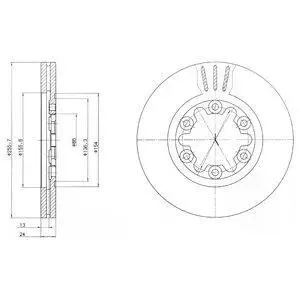 Гальмівний диск Delphi BG3559