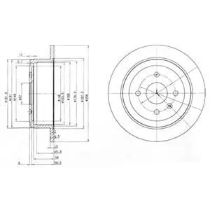 Гальмівний диск Delphi BG3615