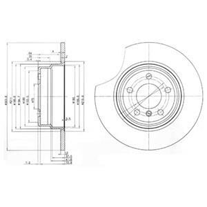 Диск гальмівний BMW X5(E53) "R D=324mm "00-07 Delphi BG3629