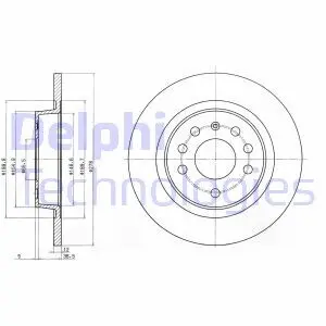 Гальмівний диск Delphi BG3731C