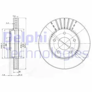 Гальмівний диск Delphi BG3816