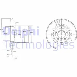 Тормозной диск Delphi BG3826