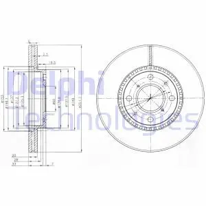 Гальмівний диск Delphi BG4049C