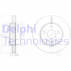 Тормозной диск Delphi BG4187C