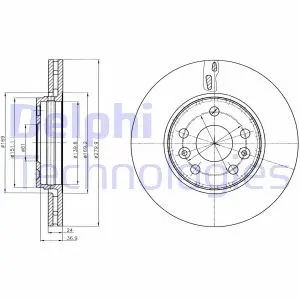 Гальмівний диск Delphi BG4317C