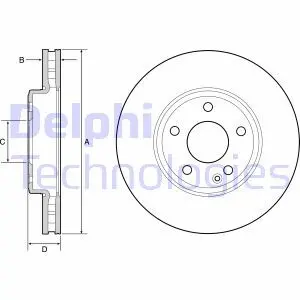 Гальмівний диск Delphi BG4646C