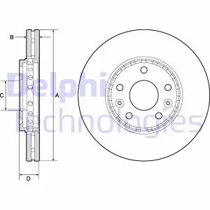Тормозной диск Delphi BG4815C
