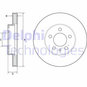 Тормозной диск Delphi BG4963C