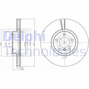 Гальмівний диск Delphi BG9063C