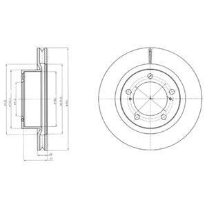 TOYOTA диск гальм.передн.Land Cruiser,Lexus LX570 08- Delphi BG9067