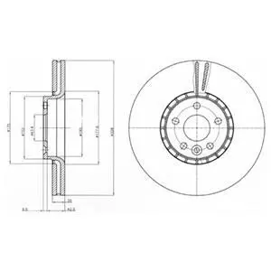 Гальмівний диск Delphi BG9085