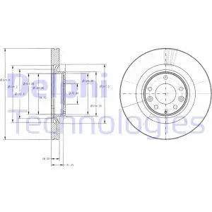Гальмівний диск Delphi BG9104