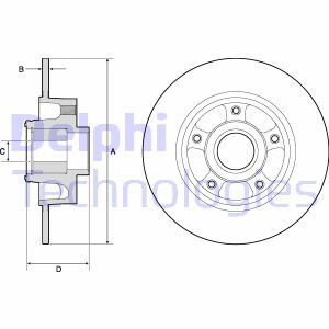 Тормозной диск с подшипником Delphi BG9137RS