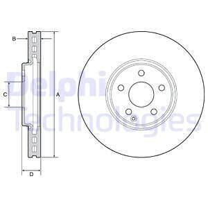 DB гальмівний диск передній W211 Delphi BG9210C