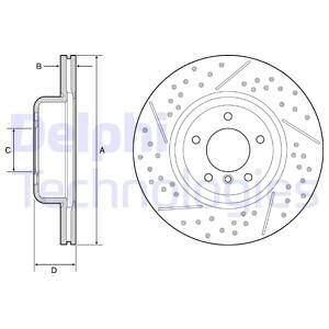 Тормозной диск Delphi BG9235C