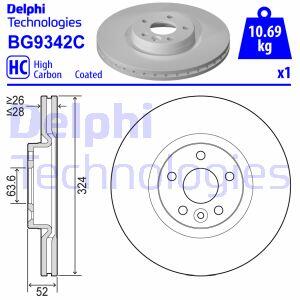 VOLVO Гальмівний диск передн. XC60 I Delphi BG9342C