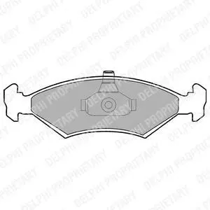 Тормозные колодки передние (18 мм) (система ATE) Ford Escort Fiesta IV 81-02 Delphi LP1604