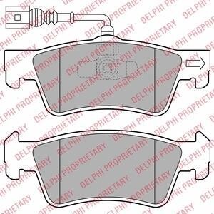 Гальмівні колодки дискові VW Touareg/Transporter/Multivan "R "03>> Delphi LP2086