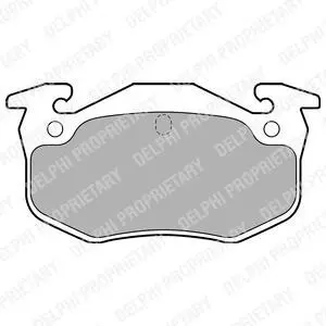 Гальмівні колодки дискові CITROEN/PEUGEOT/RENAULT Xsara/106/206/306/Megane/Clio \'\'F \'\'83-07 Delphi LP699
