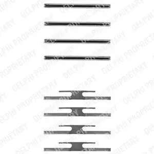 Монтажний компл.,гальм.колодки Delphi LX0055