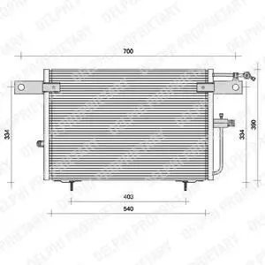 VW радіатор кондиціонера Audi 100 92-,A6 94- Delphi TSP0225083