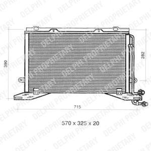 Радіатор кондиціонераMERCEDES-BENZ E-CLASS (S210) 96-03,E-CLASS (W210) 95-02,E-CLASS W210 95-02 Delphi TSP0225330