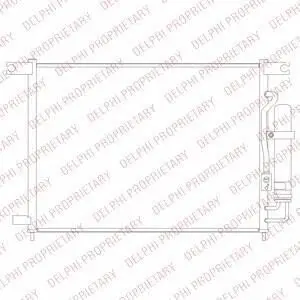 CHEVROLET радіатор кондиціонера Aveo 03- Delphi TSP0225694