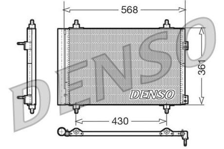 Конденсер кондиционера DENSO DCN07008