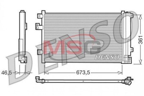 Конденсер кондиционера DENSO DCN09084