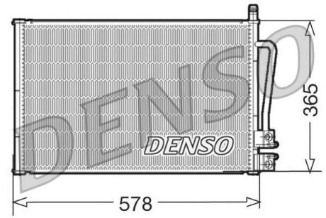 Радиатор кондиционера FORD FIESTA V (JH_, JD_) 01-10, FUSION (JU) 02-12; MAZDA 2 (DY) 03-07 DENSO DCN10008