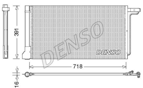 Конденсатор кондицiонера FORD Focus III \'\'1,6 \'\'10-18 DENSO DCN10028